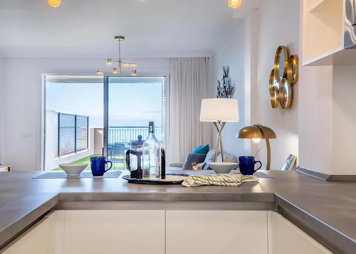 アパート Home2book Sea View & Design Duplex Gigantes *